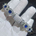Tennis Chain Bracelet Gemstone Cluster
