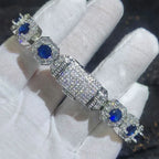 Tennis Chain Bracelet Gemstone Cluster