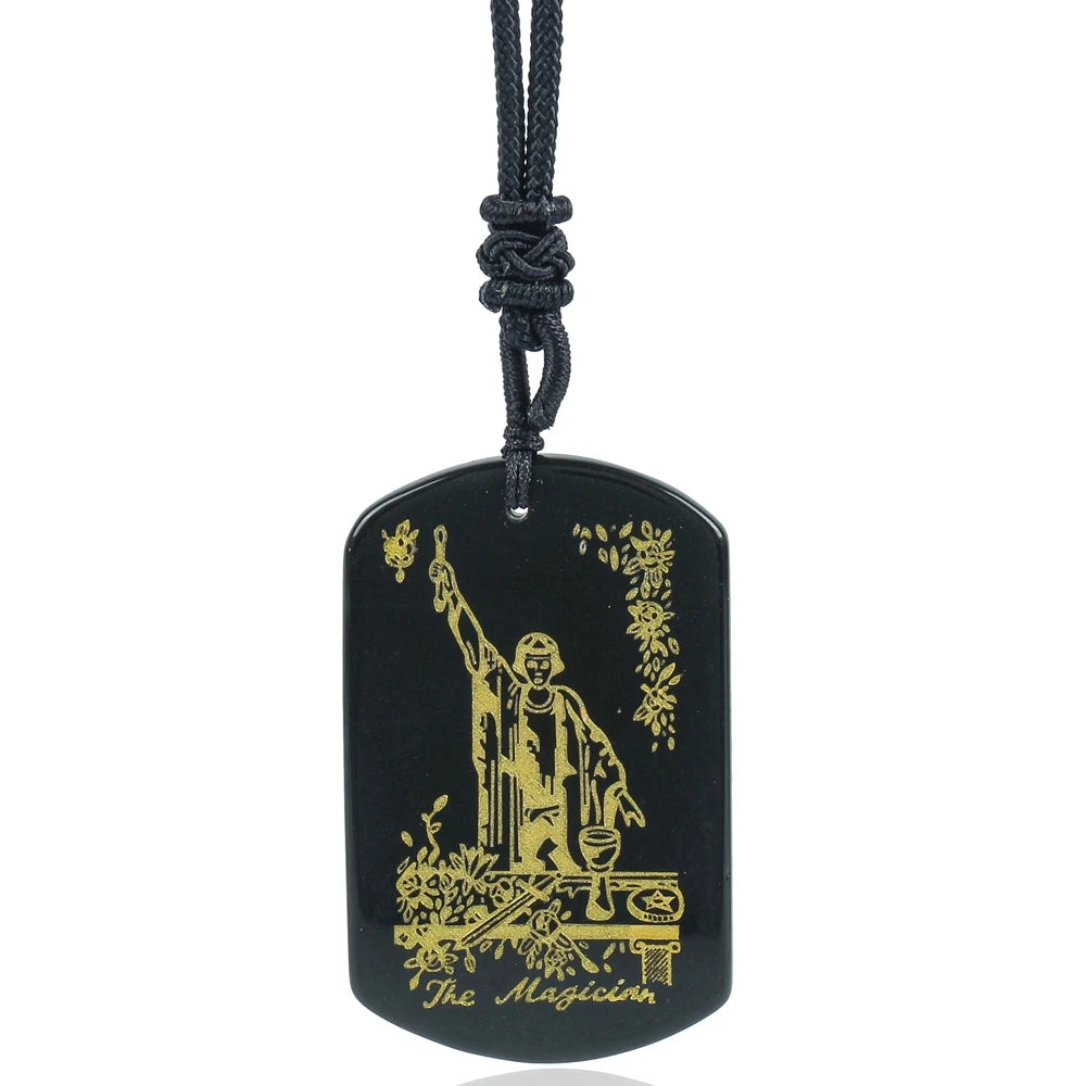 Tarot Black Pendant Necklace