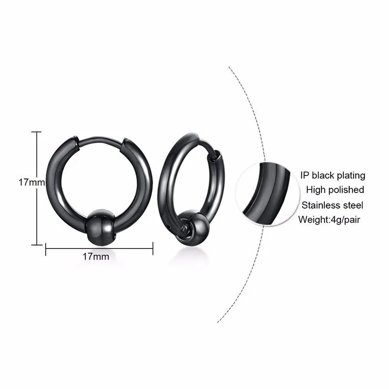 Huggie Hoop Earrings Assorted Colors — Stainless Steel