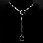 Heart O-Ring Chain Necklace — Stainless Steel