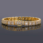 Tennis Chain Necklace Stainless Steel 7.5MM Cluster