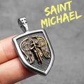 Archangel St.Michael Pendants Stainless Steel Men Women Necklaces Chain Punk Rock Retro Jewelry Accessories Best Gift