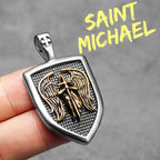 Archangel St.Michael Pendants Stainless Steel Men Women Necklaces Chain Punk Rock Retro Jewelry Accessories Best Gift