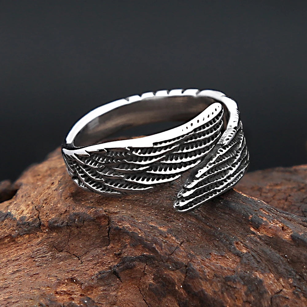 Angel Wings Ring — Stainless Steel
