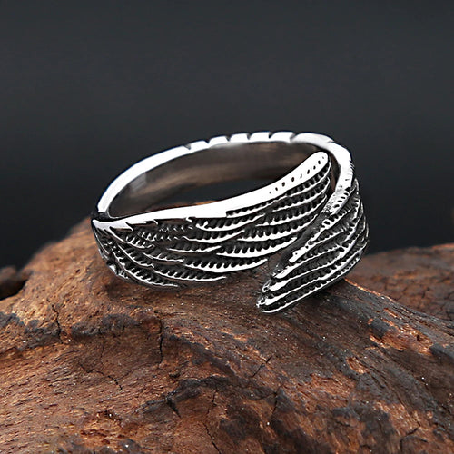 Angel Wings Ring — Stainless Steel