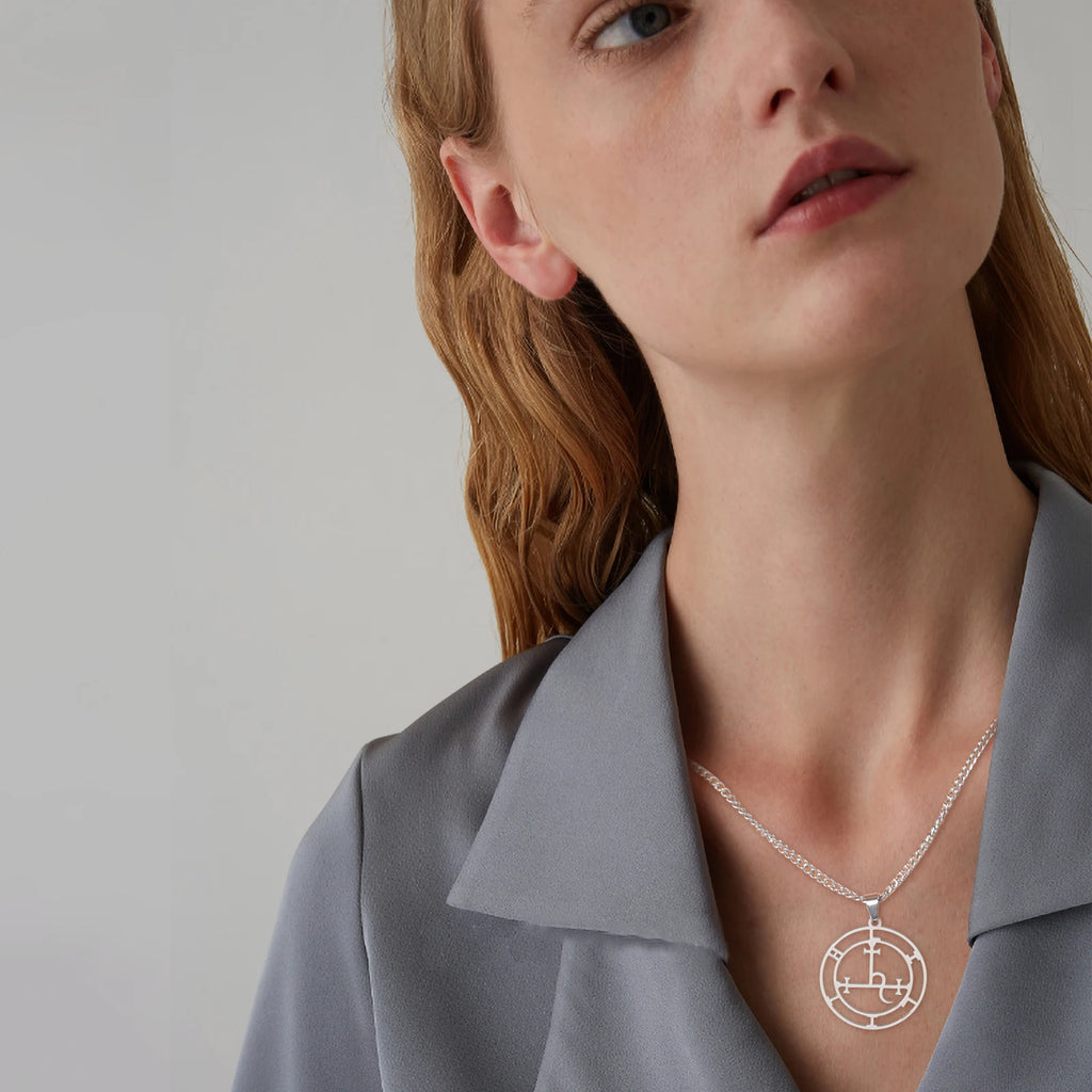 Sigil of Lilith Demon Seal Pendant — Stainless Steel