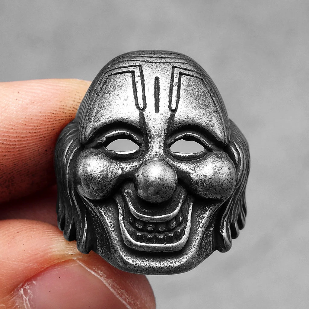 Clown Skull Ring Black — Stainless Steel