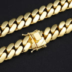 Miami Cuban Link Bracelet for Men Double Safety Clasp Thick Chunky Curb Chain Hip Hop Jewelry Gift