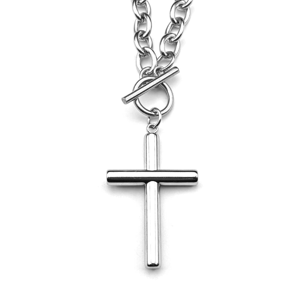 Cross Jesus Christ Steel Pendant Christian Punk