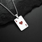 Poker Ace Steel Pendant 60CM Necklace