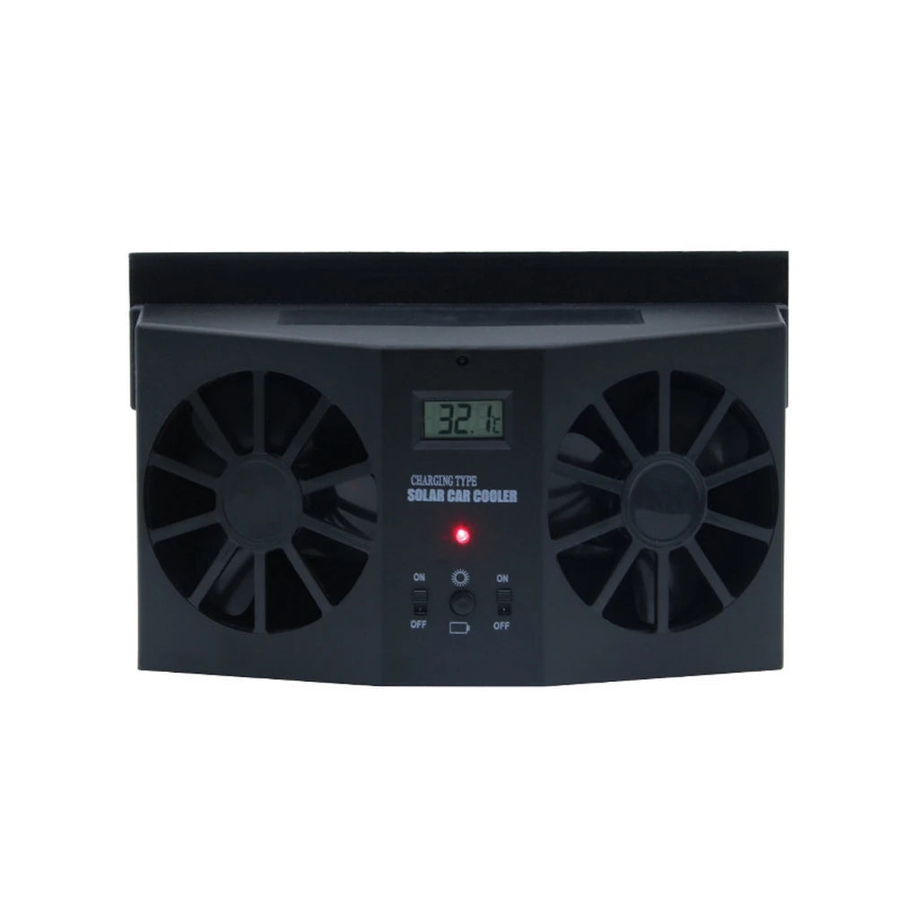 Car Window Auto Exhaust Fan Cooler Solar Powered Air Vent Cool Cooling Air Vent Conditioner Ventilator Radiator Cooling