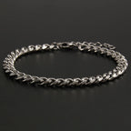 3.5-7MM Stainless Steel Chain Bracelets For Men Women Punk Curb Cuban Link Chain Bangle Fashion Party Never Fade Jewelry