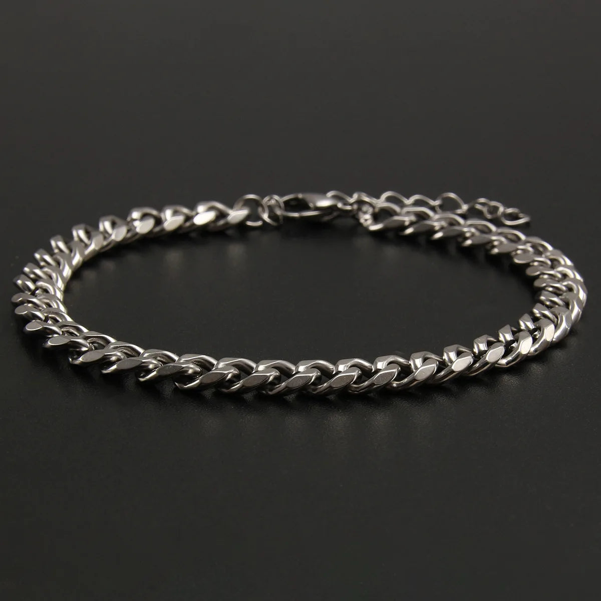 3.5-7MM Stainless Steel Chain Bracelets For Men Women Punk Curb Cuban Link Chain Bangle Fashion Party Never Fade Jewelry