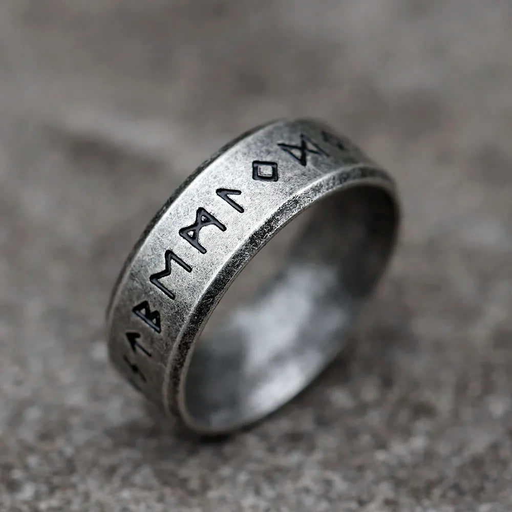 Viking Odin Rune Letter Ring — Stainless Steel