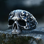 Gothic Skull Steel Ring Vintage Carved Punk 316L