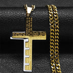 Cross Crucifix Black Pendant Goth Biker Punk Crystal