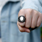 Gothic Motorcycle Skull Ring — 316L Stainless Steel