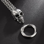 Double Skull Cuban Bracelet — Gothic