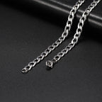 My Shape Basic Cuban Chain Necklaces for Men Chains Punk Figaro Box Curb Chain Chokers Lobster Clasp Fashion Male