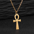Ankh Cross Stainless Steel Pendant Necklace