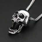 Gothic Skull Bottle Opener Pendant Necklace — Stainless