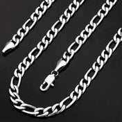 Figaro Chain Necklace Silver-Tone Wedding