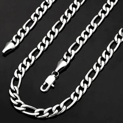 925 Sterling Silver 40-75cm Figaro Chain Necklace Men Women Fashion Simple Chain Wedding Christmas Gift Jewelry