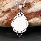 Gothic Crow Skull Stainless Steel Pendant Necklace