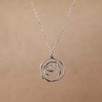 Snake Vortex Pendant Necklace — Copper