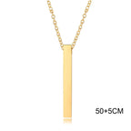 Pillar Bar Pendant Necklace — Stainless