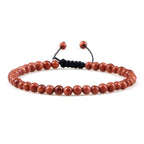 Natural Tiger Eye Stone Braided Beaded Bracelet, Adjustable