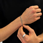 Width 6/8mm 316L Stainless Steel Men's Goth Y2K Cuban Style Fashion Bracelet America N Retro Steampunk Accessories