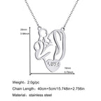 Mama Letter Pendant Necklace — Minimal