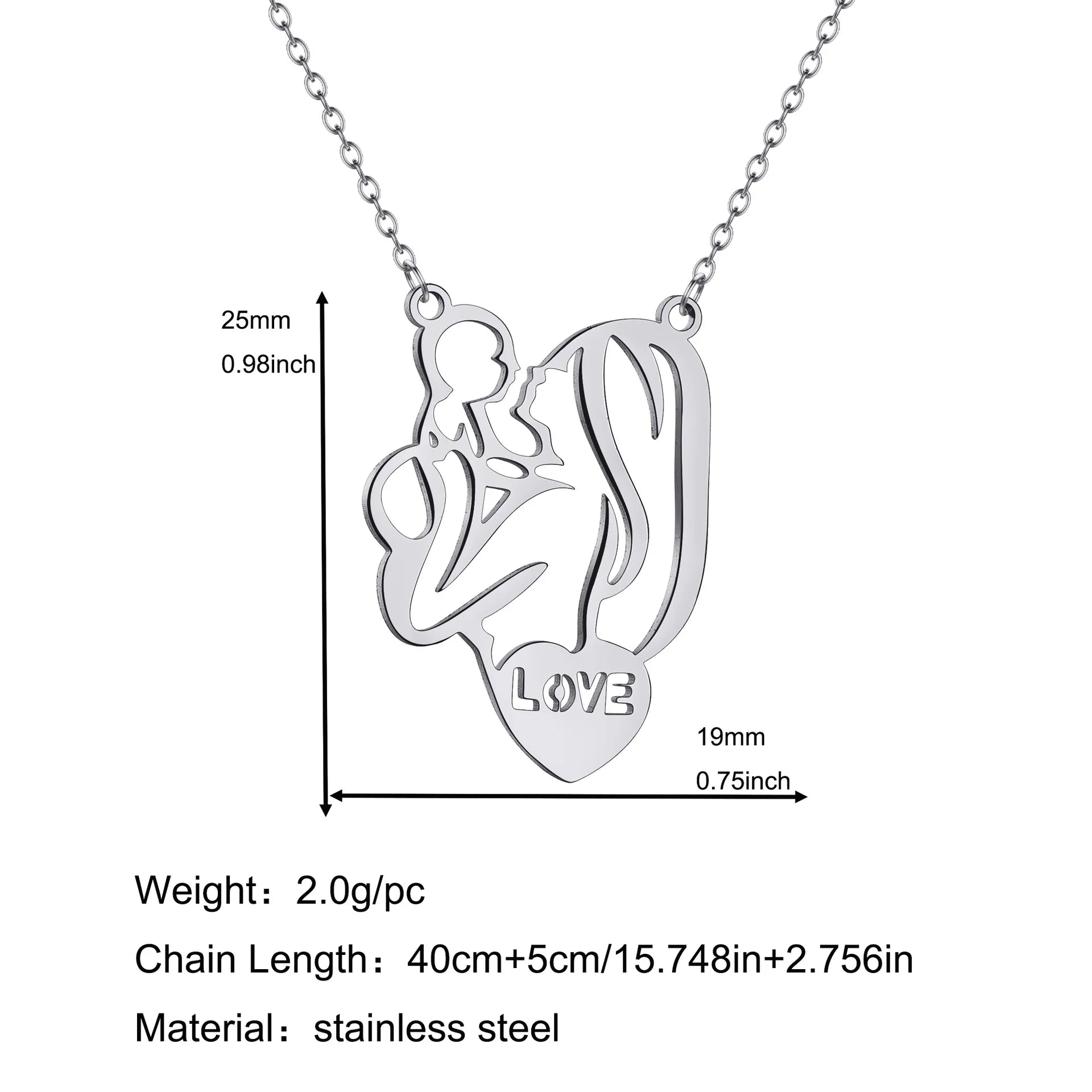 Mama Letter Pendant Necklace — Minimal