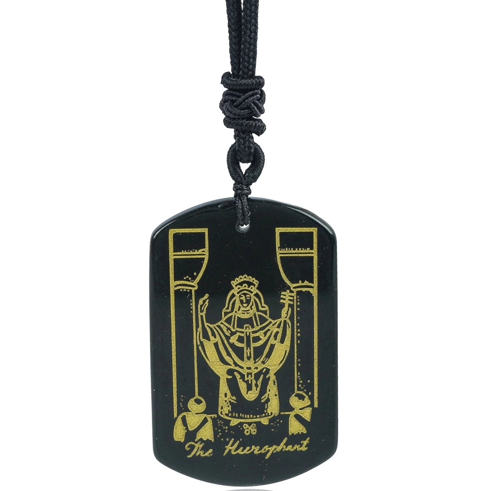 Tarot Black Pendant Necklace
