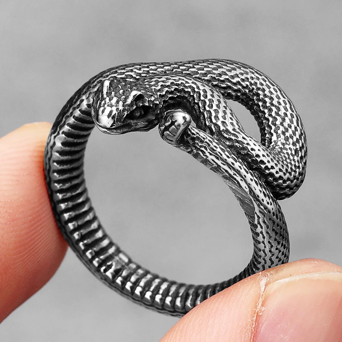 Viper Snake Ring — Stainless Steel