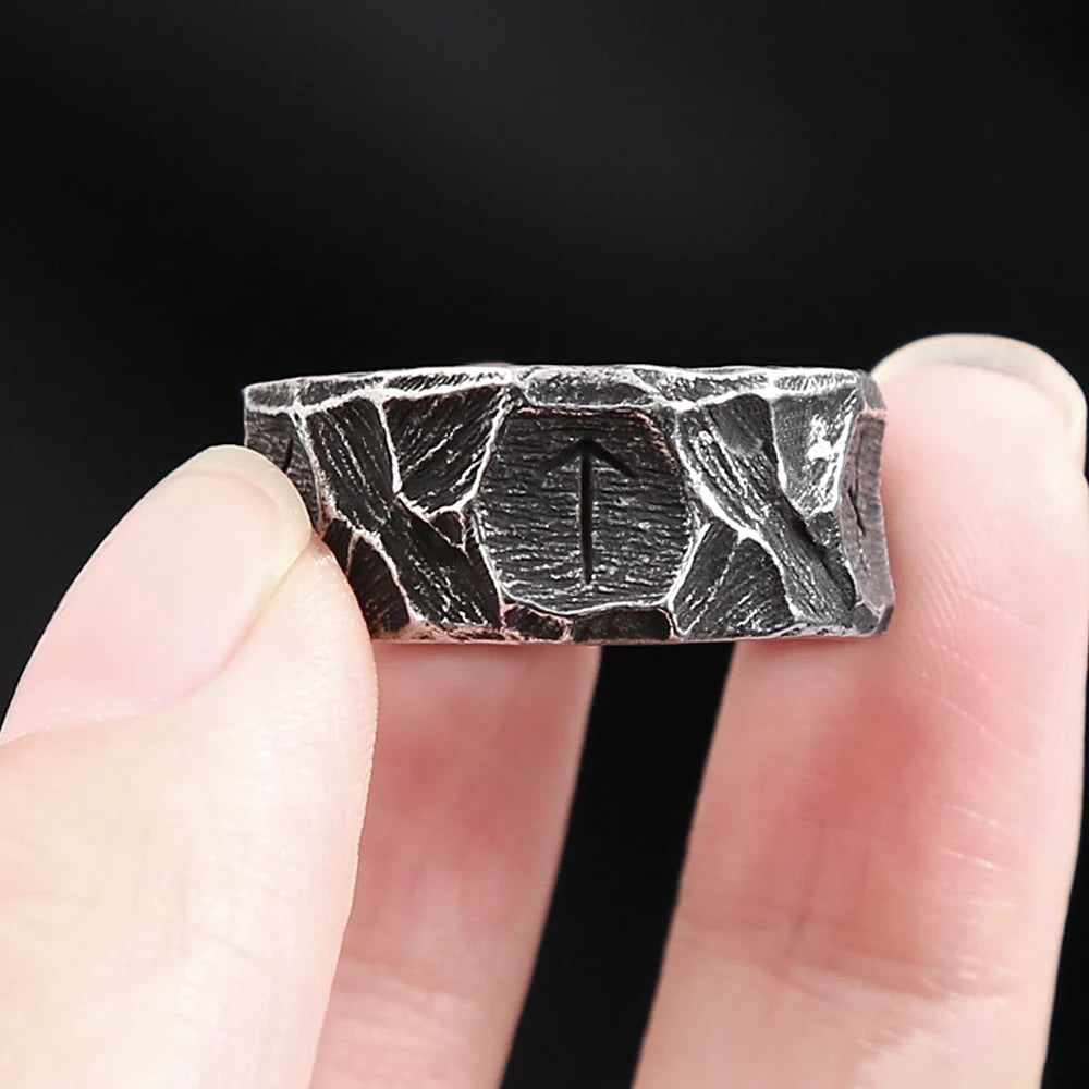 Nordic Viking Rune Ring — Stainless Steel