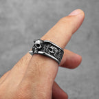 Rose Skull Ring — Stainless Steel