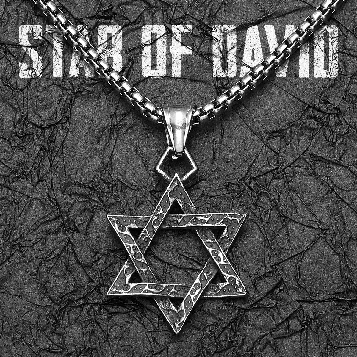 Star of David Pendant Necklace Stainless Steel
