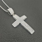 Iced Out Chain Big Cross Pendant Necklace Stainless Steel CZ Cross Necklaces Bling Cubic Zircon Men's Hip Hop Jewelry XL1134