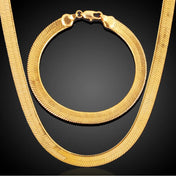 Draped Collarbone Blade Necklace — Gold-Tone Metal