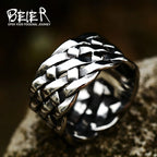 Wide Twist Knitting Ring — Stainless Steel