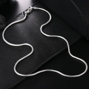 Silver Snake Bone Chain Necklace 3MM 24"