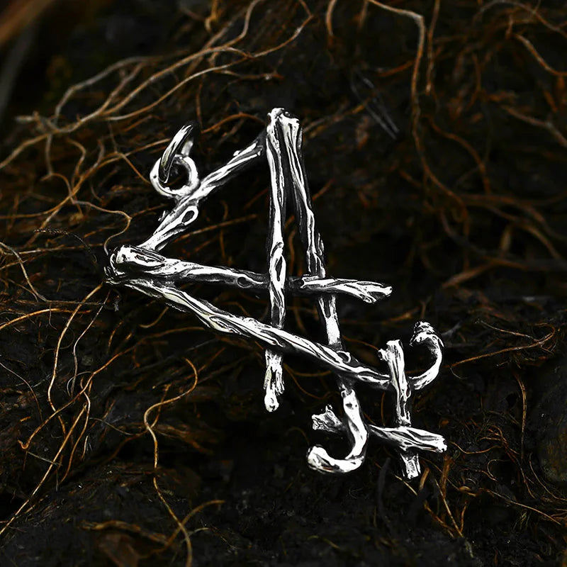 Satan Pentagram Demon Pendant — Stainless Steel