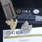 925 Silver VVS Moissanite Ring Iced Out