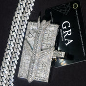 Iced Out Airplane Pendant Necklace — Micro Pave