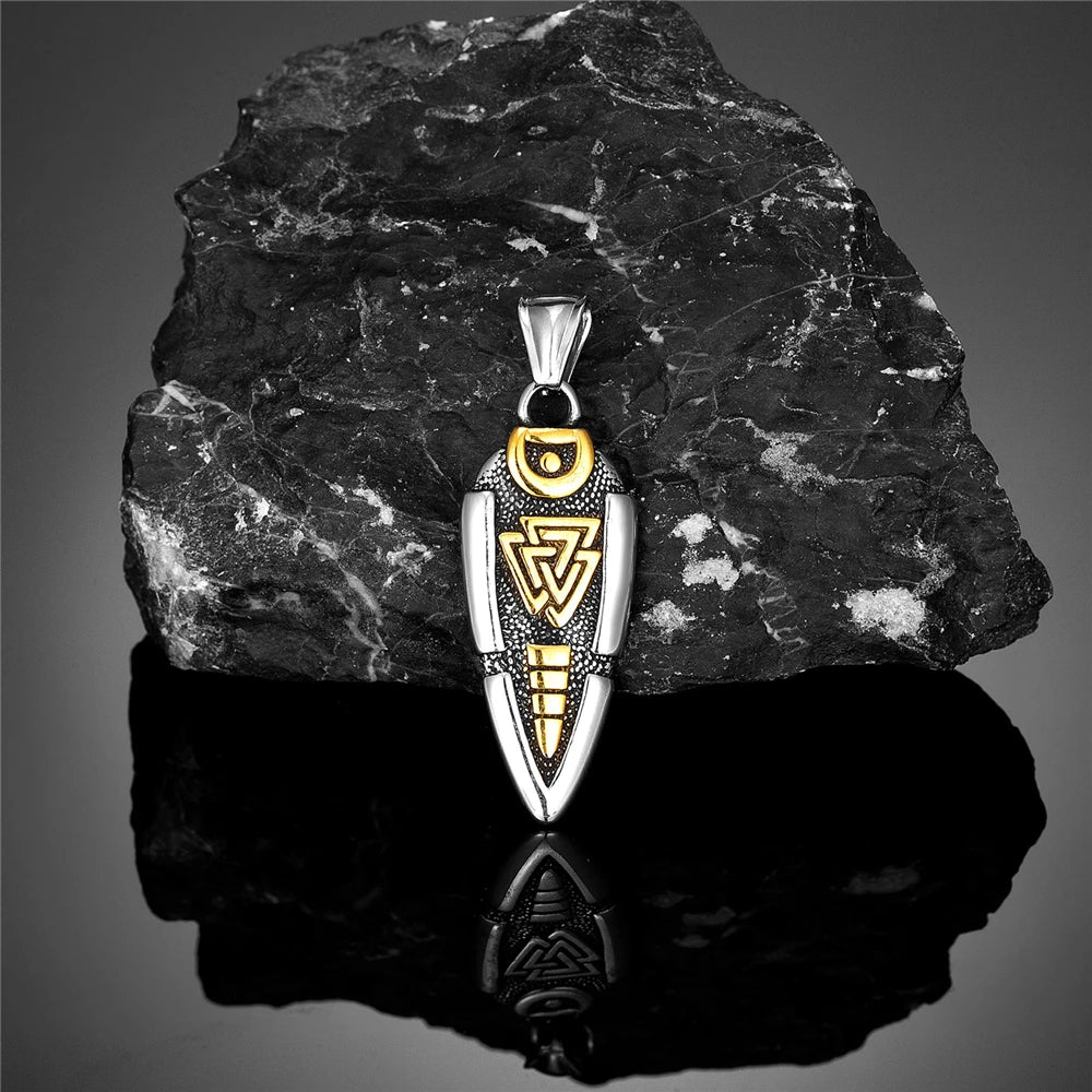 Odin's Spear Arrowhead Pendant Necklace — Steel