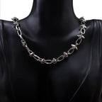 Rivet Twisted Chain Necklace & Bracelet — Irregular Knot
