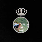 Crown Photo Pendant Necklace Statement